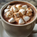 Crock Pot Hot Chocolate with Creamy Marshmallow Swirl