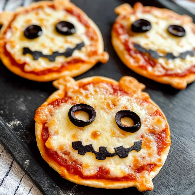 Easy Mini Halloween Pizzas