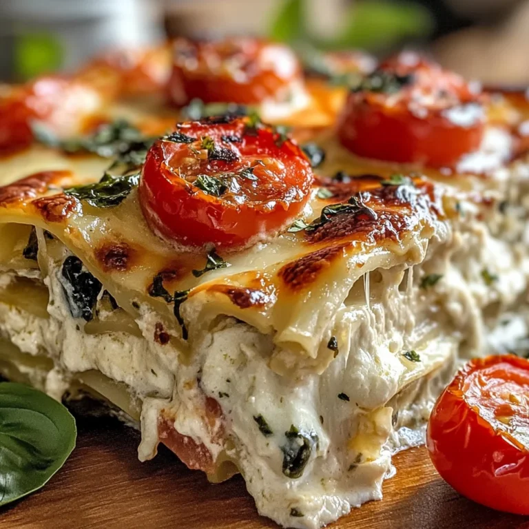 White Chicken Caprese Lasagna