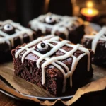 spooky mummy brownies